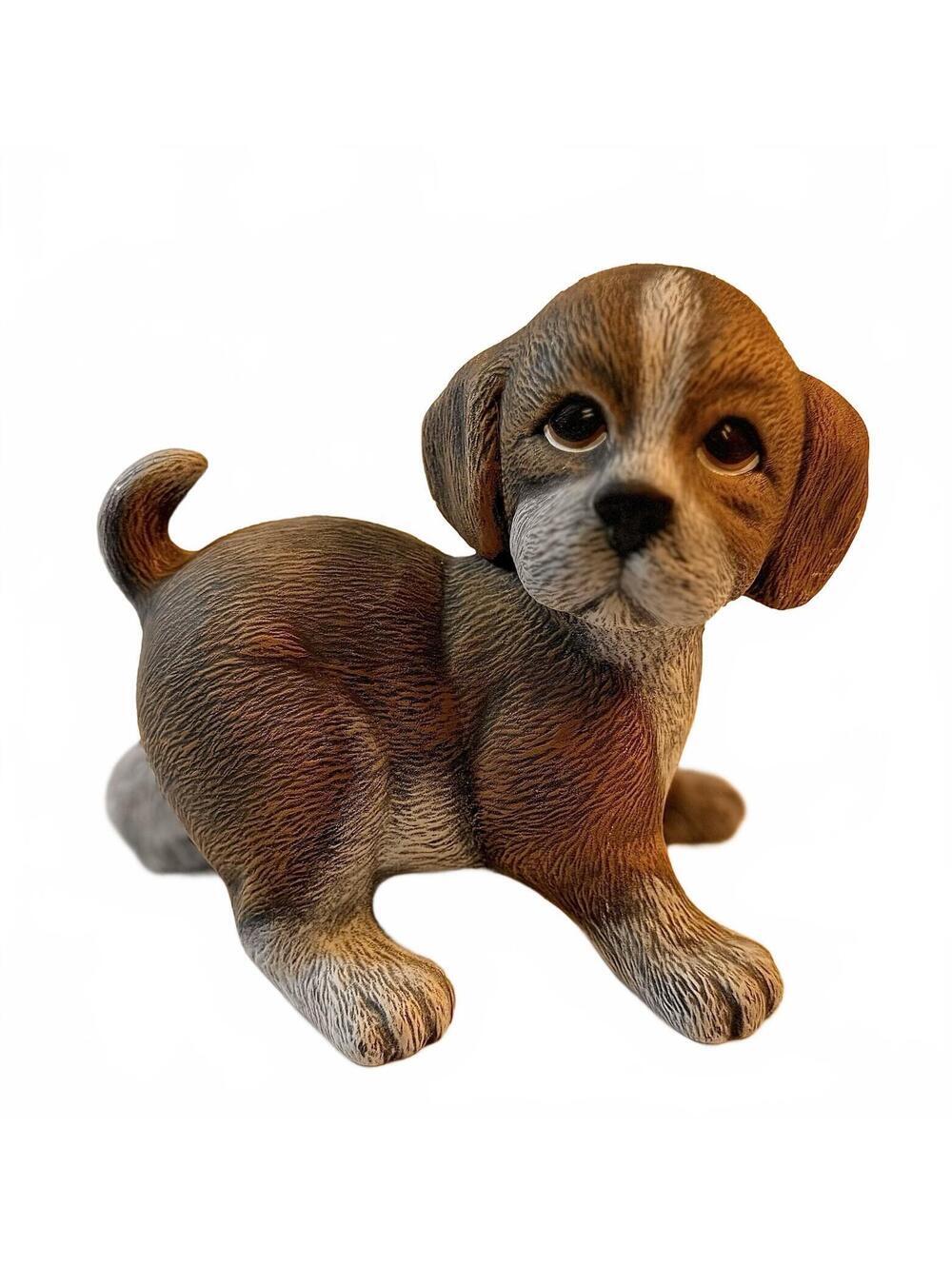 Vintage  Puppy Dog Hand painted labrador retriever puppy, Figurine Brown White